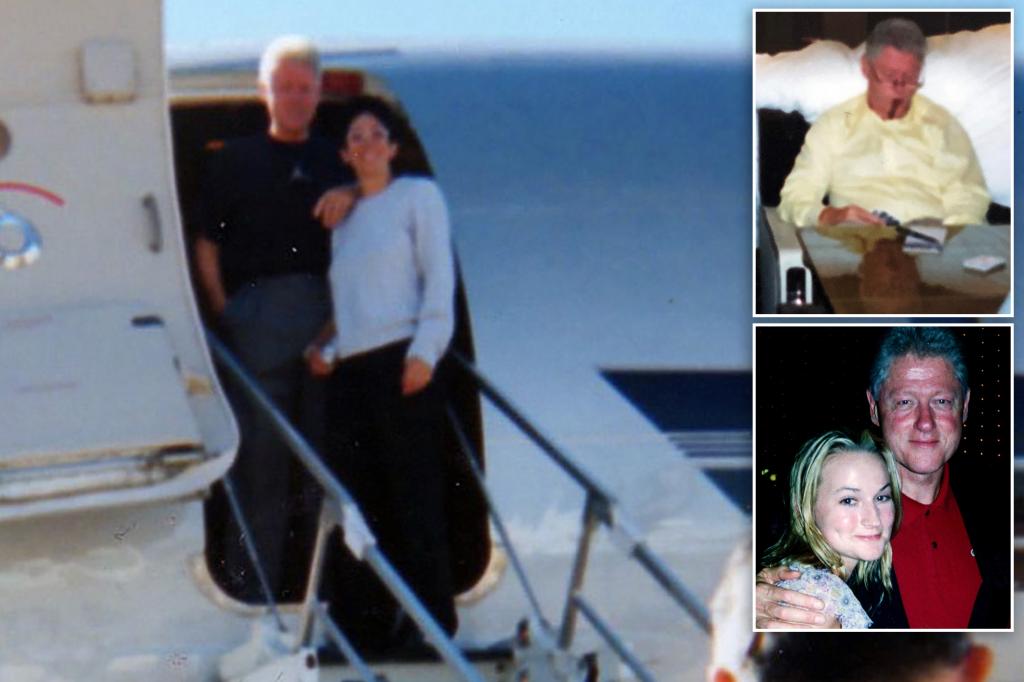 Photos show Bill Clinton, Ghislaine Maxwell on Epstein jet