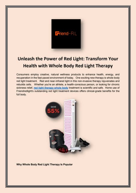 Unleash the Power of Red Light Transform Your Health with Whole Body Red Light Therapy | PDF