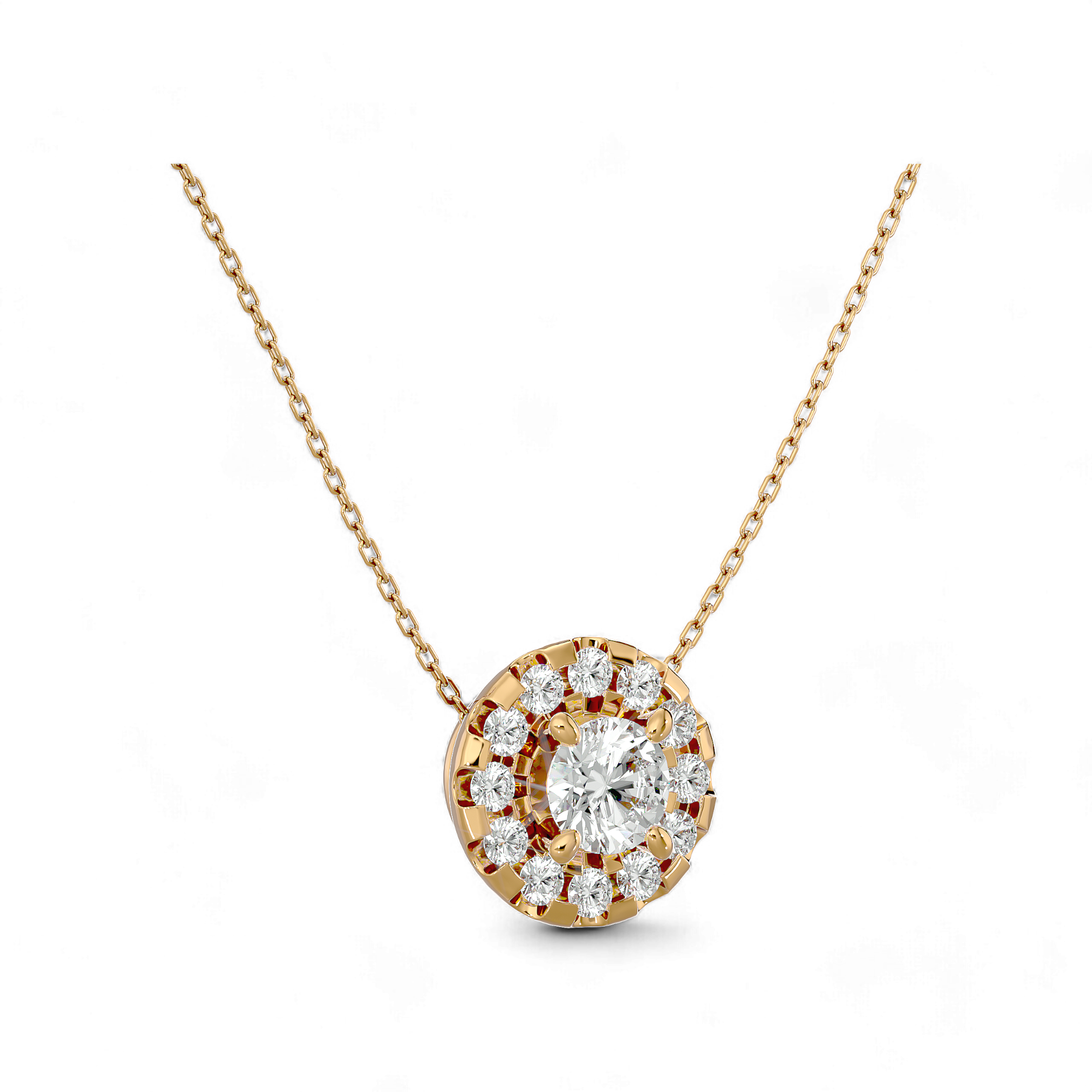 1 Carat Glimmering Halo Pendant - Carat & Kin