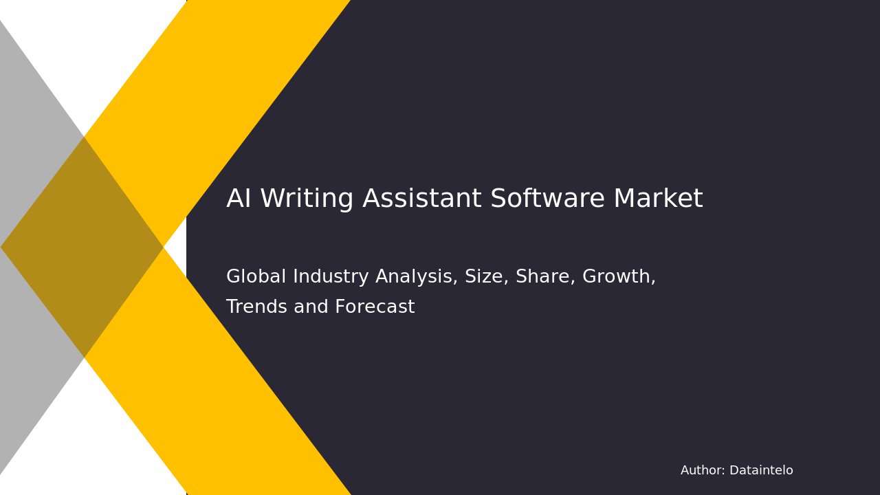 AI Writing Assistant Software Market Report | Global Forecast From 2025 To 2033