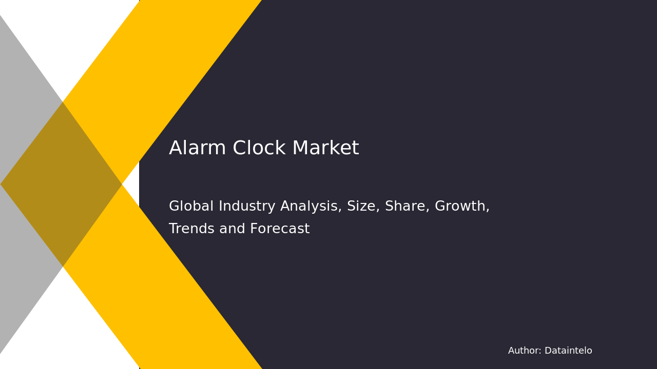 Alarm Clock Market Report | Global Forecast From 2025 To 2033